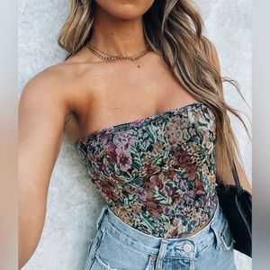 Lace Up Corset Bustier